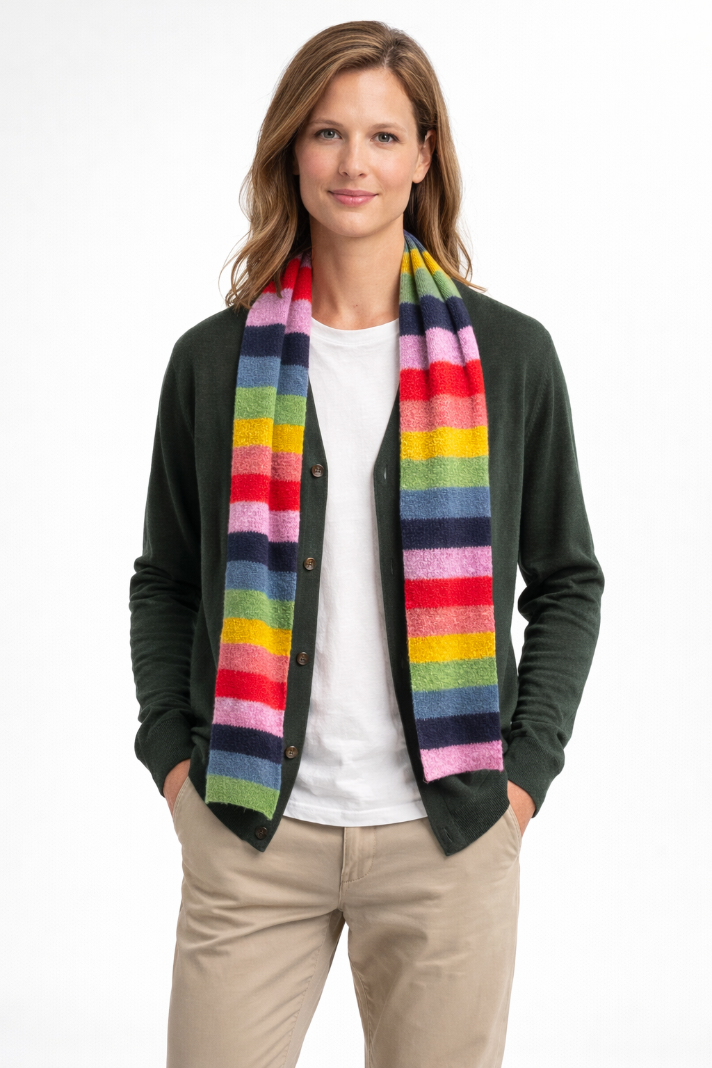 Stripes Merino/Mohair Scarf – Unisex