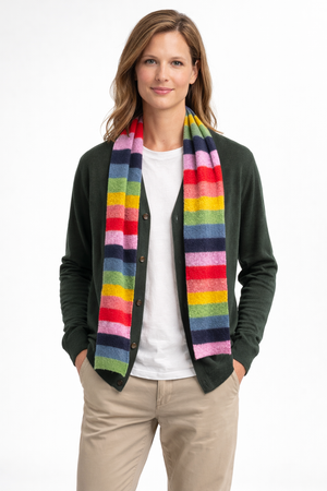 Stripes Merino/Mohair Scarf – Unisex