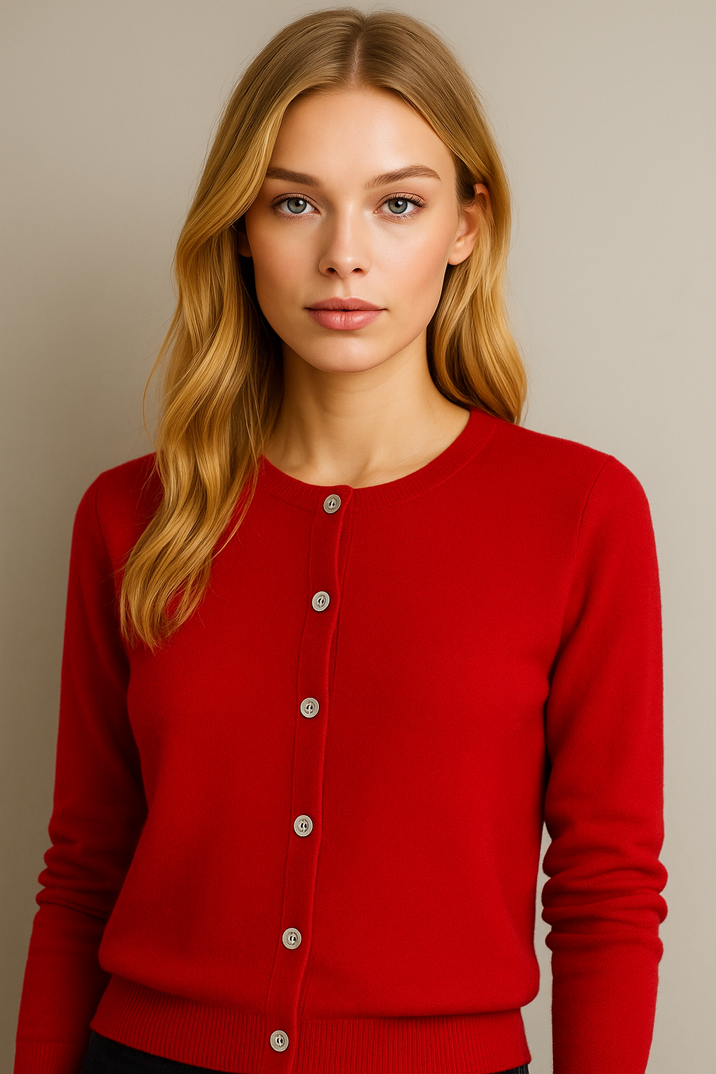 Pure wool Cardigan Round Neck Knit on Australia