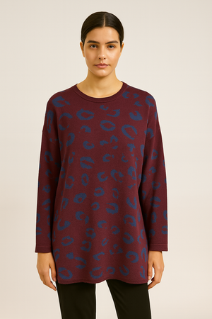 Animal print pullover