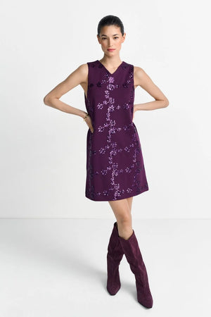 RICH & ROYAL MINI DRESS WITH SEQUIN EMBELLISHMENT