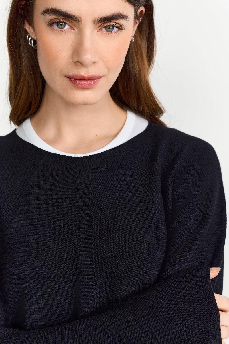 RICH & ROYAL FINE KNIT SWEATER WITH RAGLAN SLEEVES MADE IN ITALY