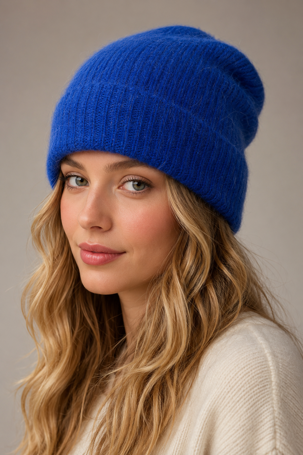 Unisex Premium Angora Fur Beanie