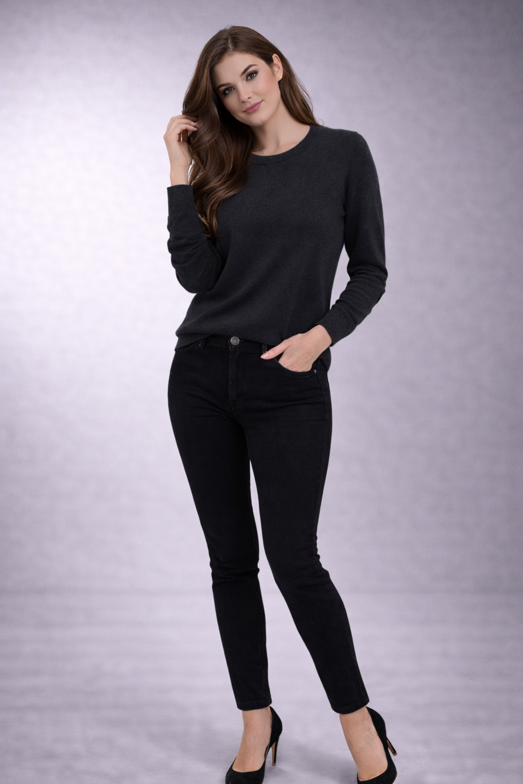 Sovrano Women crew neck pure merino Machine washable