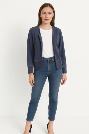 Rich & royal scuba jacket with chain details