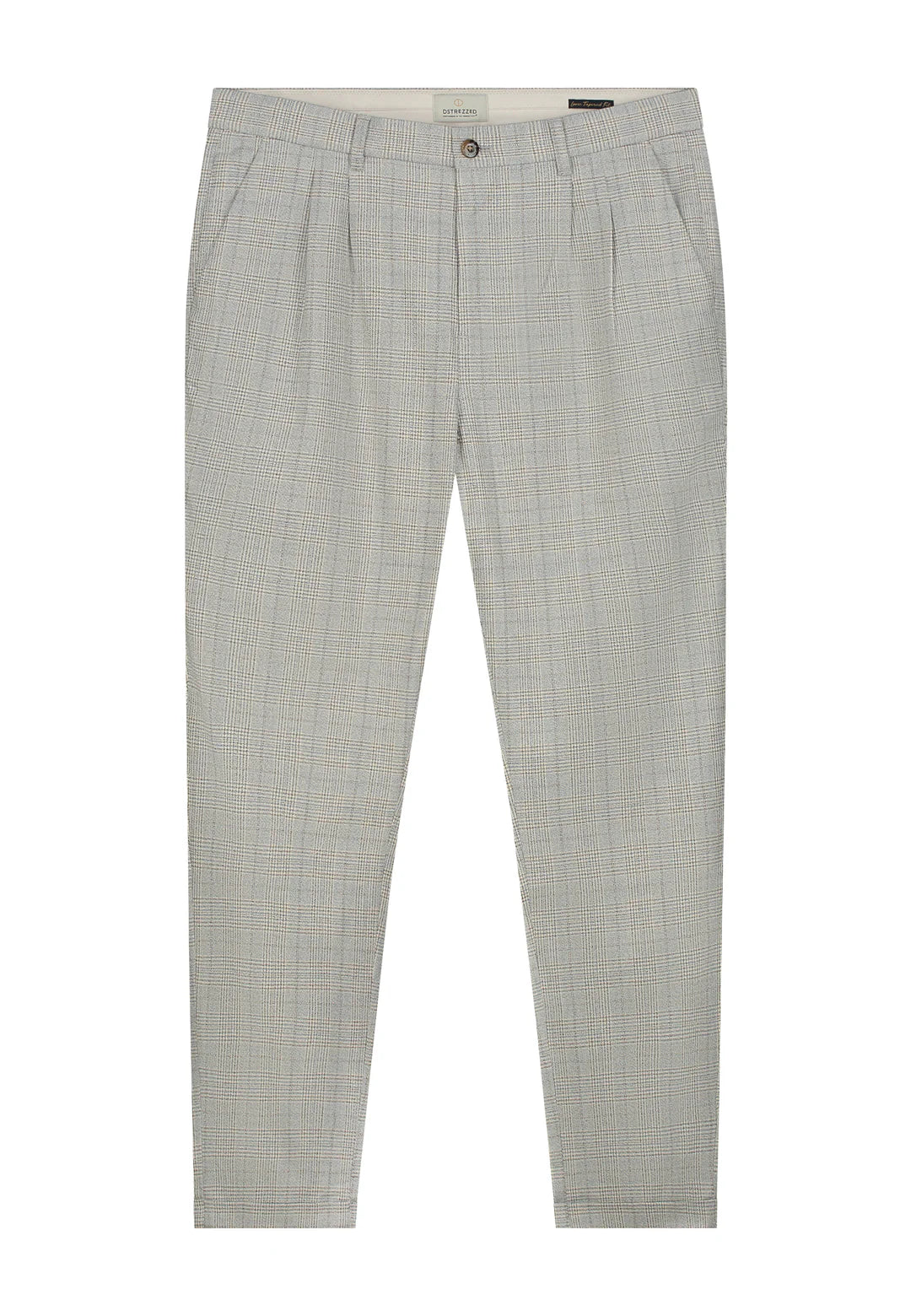 DSTREZZED LIAM BLURRY CHECK PANTS IN AEGEAN BLUE