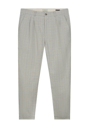 DSTREZZED LIAM BLURRY CHECK PANTS IN AEGEAN BLUE