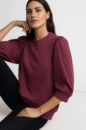 RICH & ROYAL SWEATSHIRT WITH PUFF SLEEVES