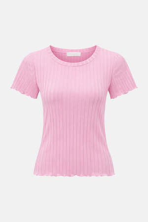 RICH & ROYAL FIGURE-HUGGING RIBBED SHIRT