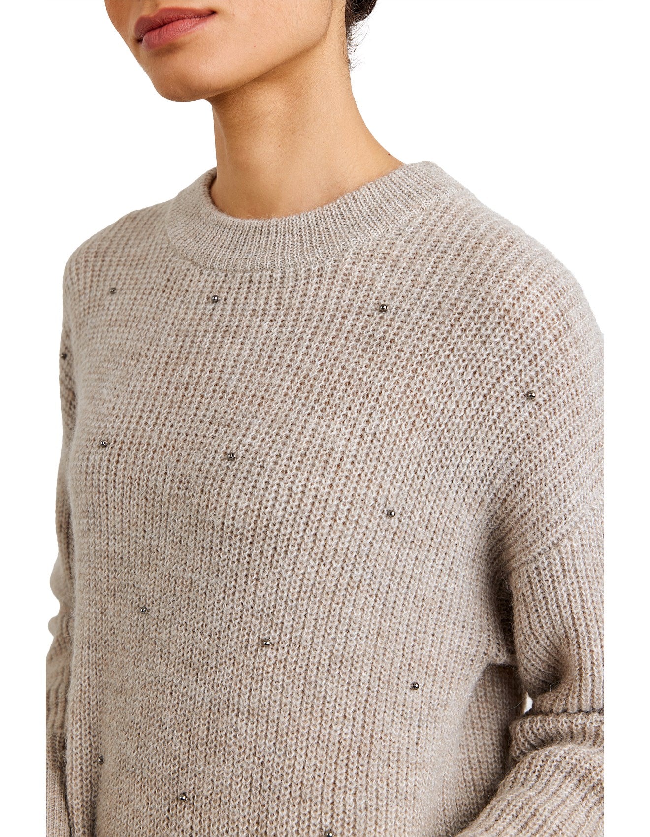 Bella Dahl beaded Crew Neck Sweater