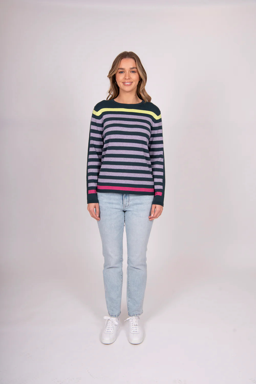 Stripe Pullover Cotton / Cashmere