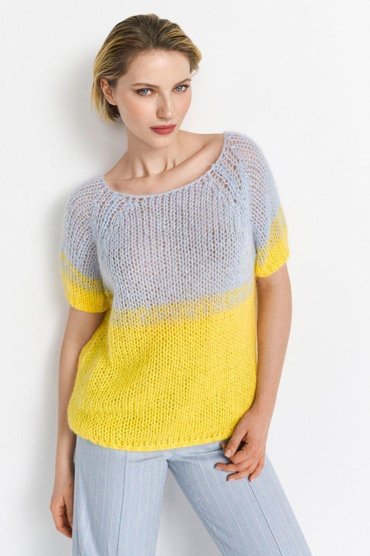 RICH & ROYAL KNITTED T-SHIRT MADE IN ITALY