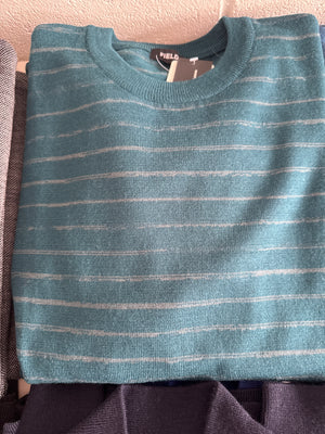 Fields Pure merino Crew neck with lines