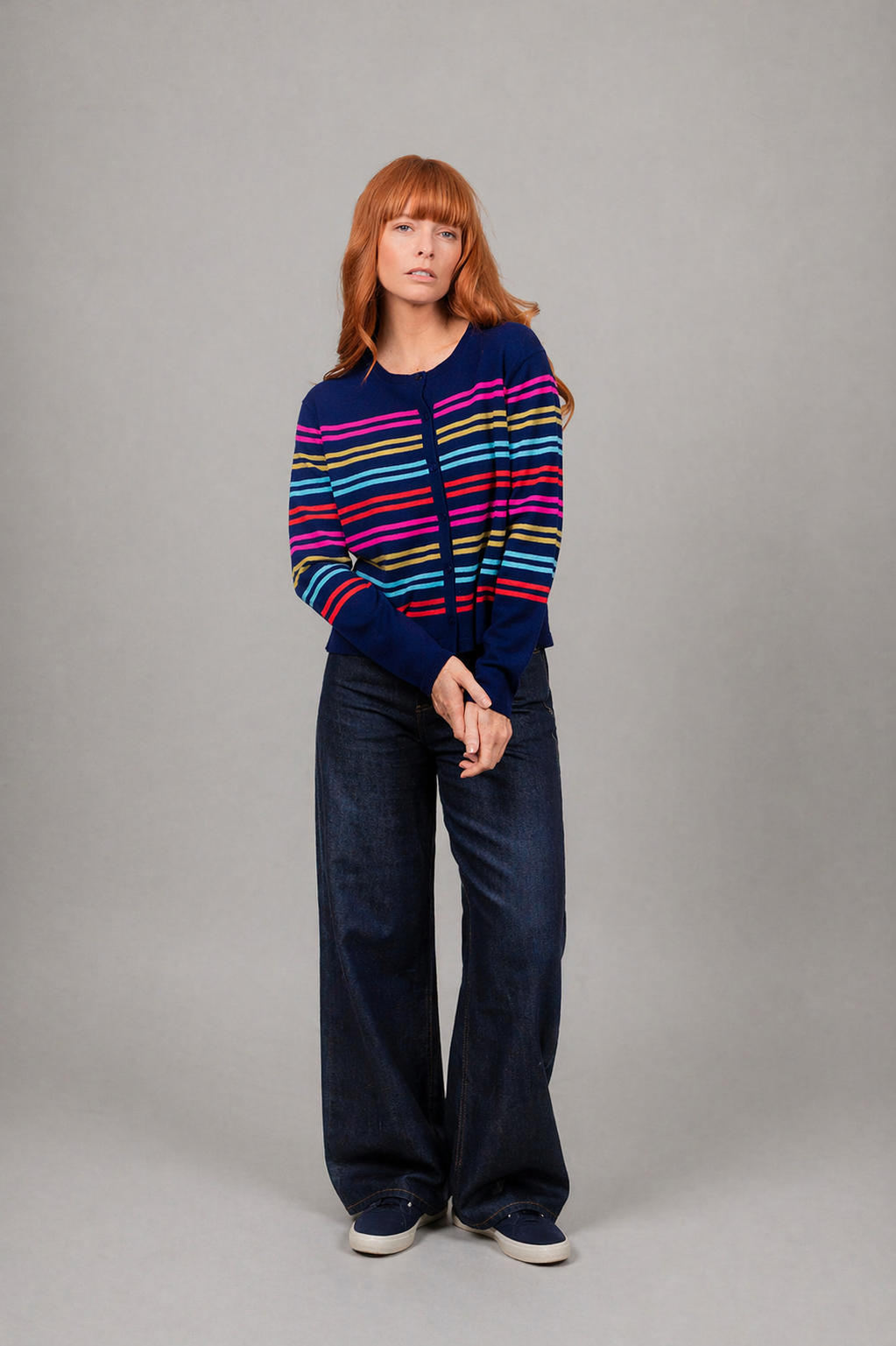 Bridge & Lord - Lucia Multi Stripe Cropped Cardi