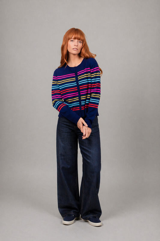 Bridge & Lord - Lucia Multi Stripe Cropped Cardi