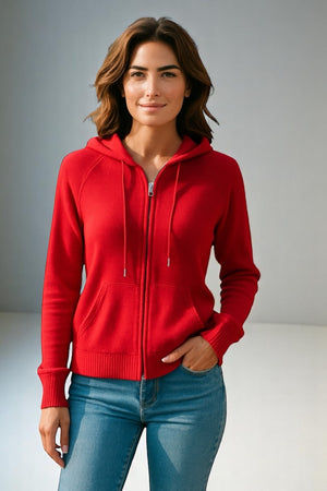 Pure cashmere Full zip hoodie