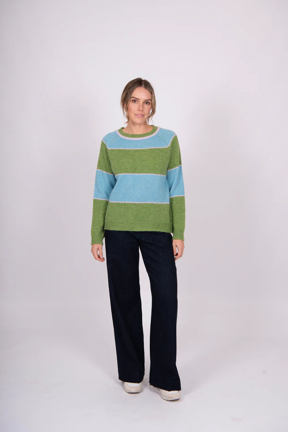 Mohair Block Stripe Pullover