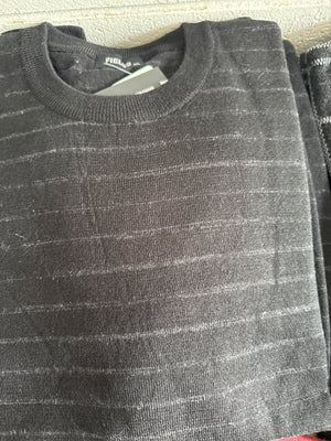 Fields Pure merino Crew neck with lines