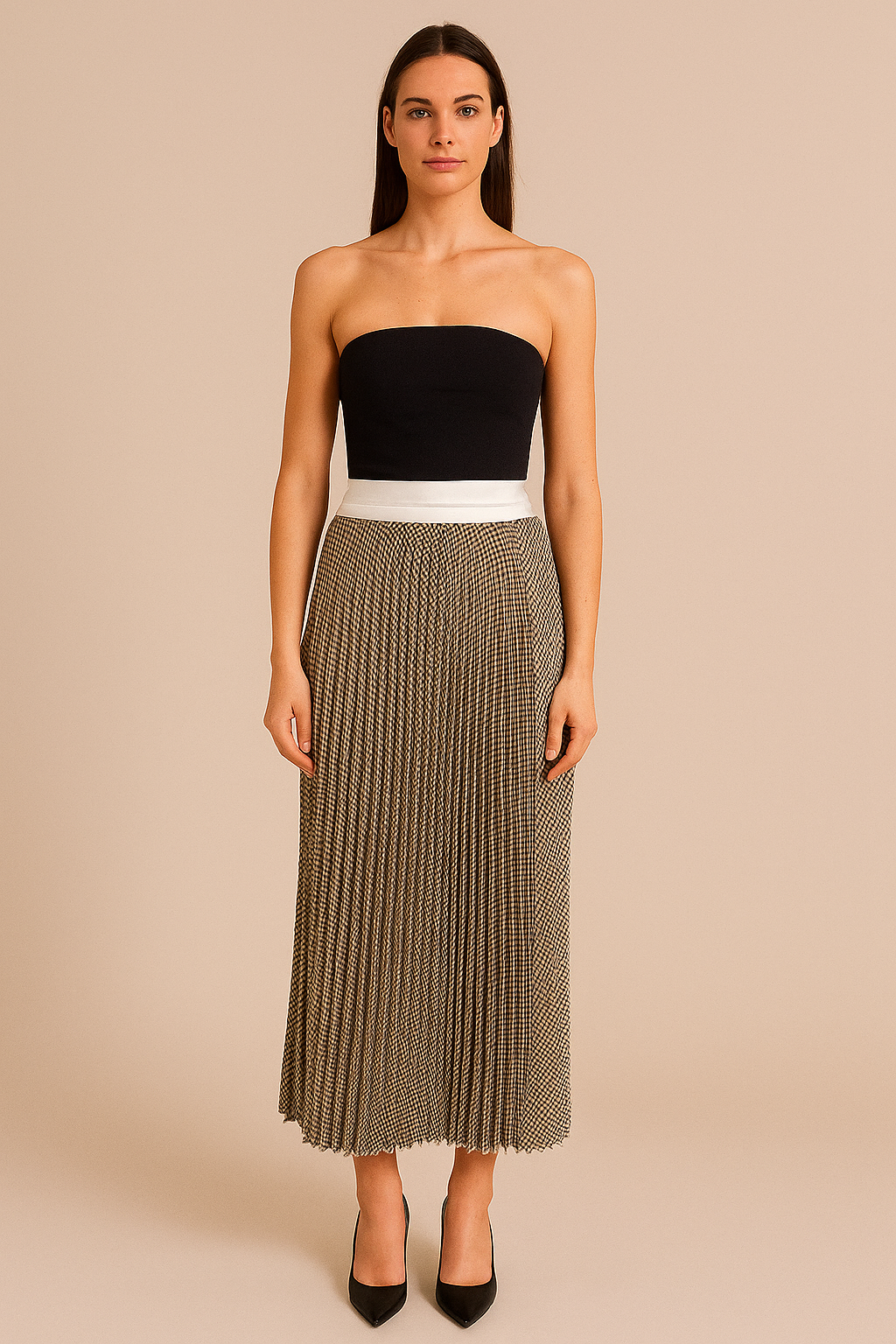 Beatrice Made In Italy Check Skirt