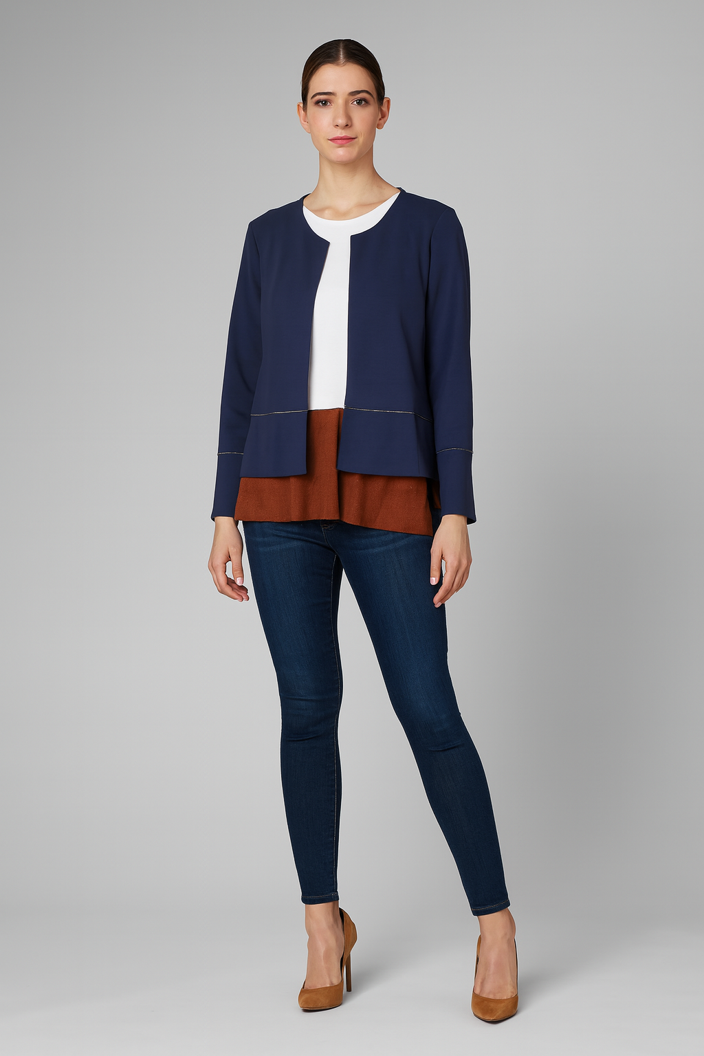 Rich & royal scuba jacket with chain details