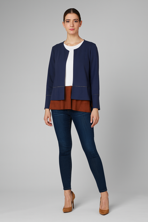 Rich & royal scuba jacket with chain details