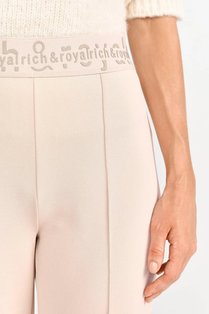RICH & ROYAL STRETCH TROUSERS WITH DECORATIVE SEAM