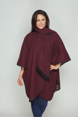 KESTA REVERSIBLE LONG LINE CAPE MADE IN UK