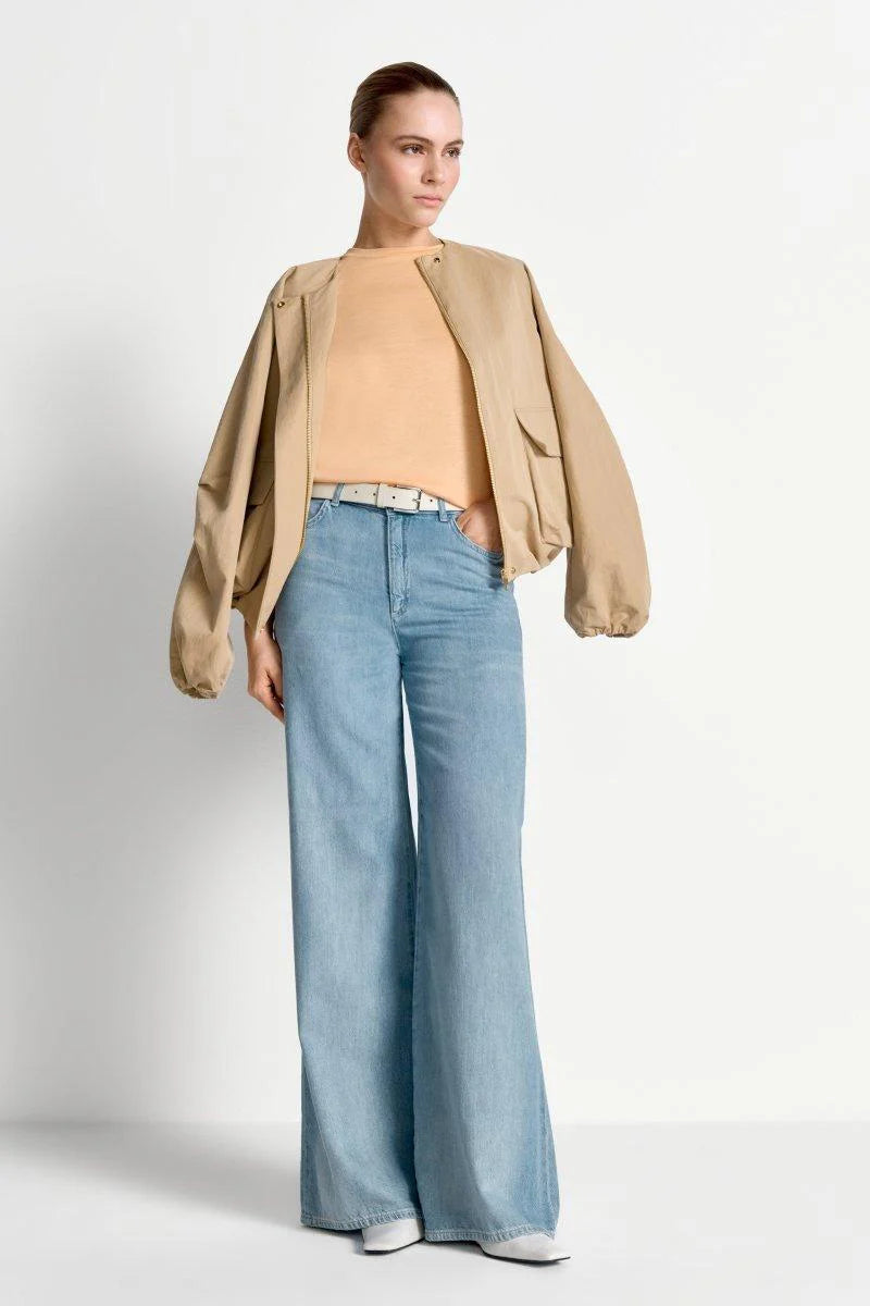 RICH & ROYAL T-SHIRT WITH RIBBED CUFFS