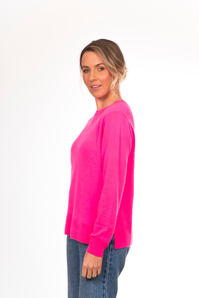 CREW NECK PULLOVER WITH RIBBED TRIMS