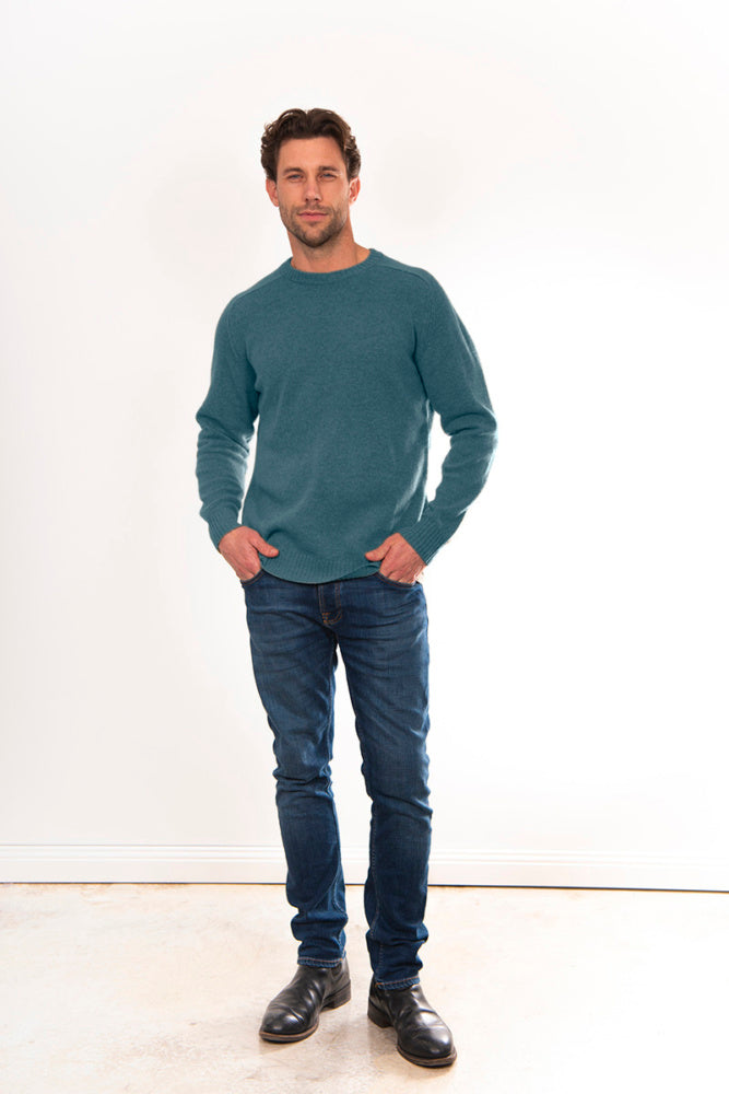 PURE MERINO FINE KNIT ESSENTIAL CREW PULLOVER BRIDGE & LORD