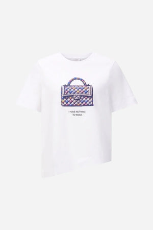 RICH & ROYAL WEISSES T-SHIRT MIT PRINT