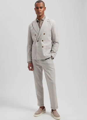 DSTREZZED RHYS DOUBLE BREASTED BLAZER IN AEGEAN BLUE