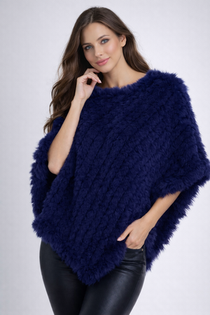 Soft Angora Fur Designer Poncho