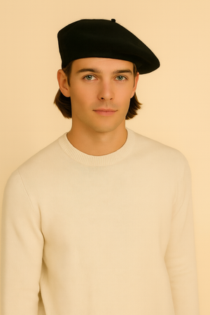 EXTRA FINE PURE WOOL BERET HAT
