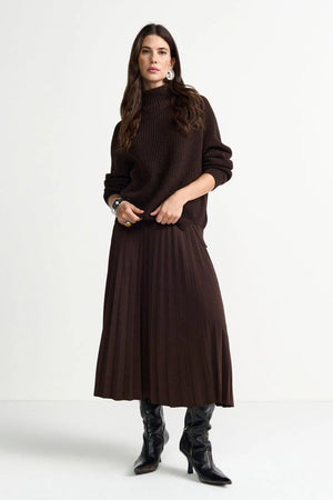 RICH & ROYAL PLEATED SKIRT WITH ELASTIC WAISTBAND