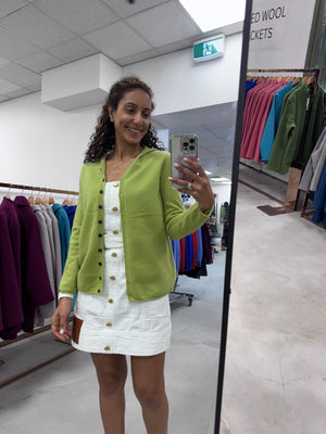 Hoodie Cardigan Pure Wool