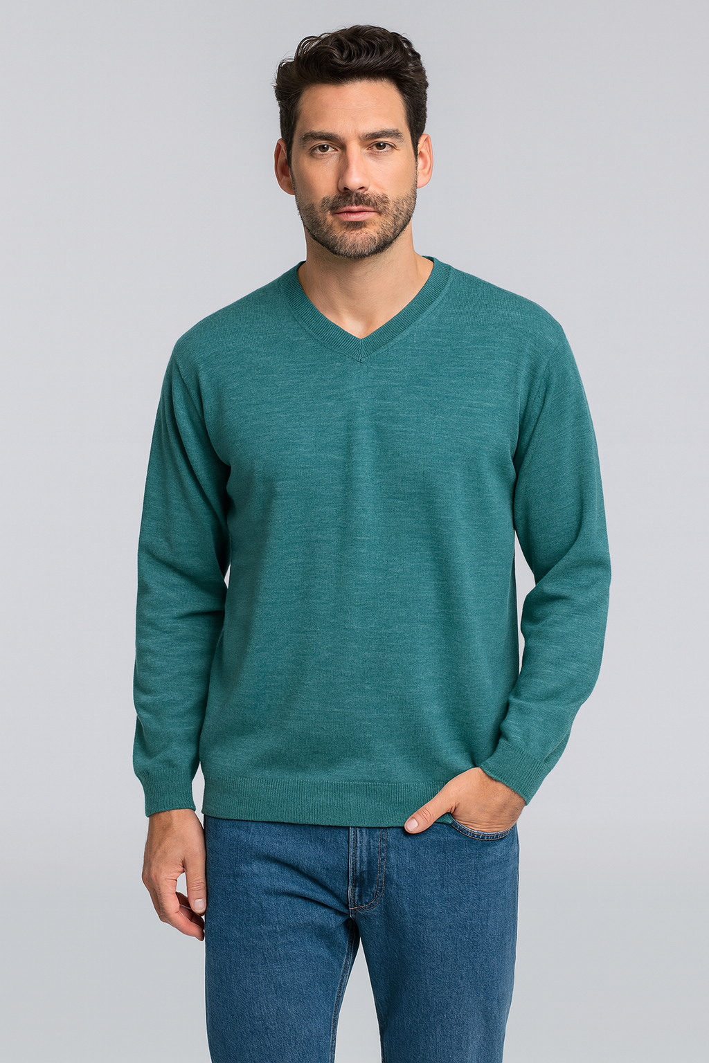 Ansett V-Neck Jumper Fine Gage more colours
