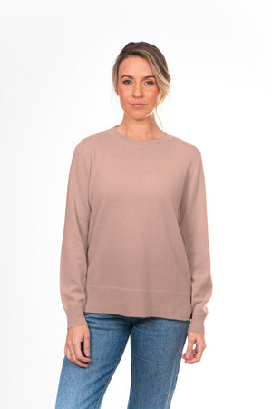 CREW NECK PULLOVER WITH RIBBED TRIMS