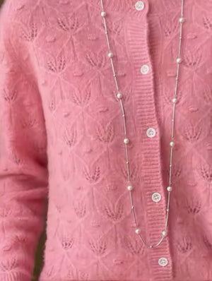 Ribbed cardigan Pure wool