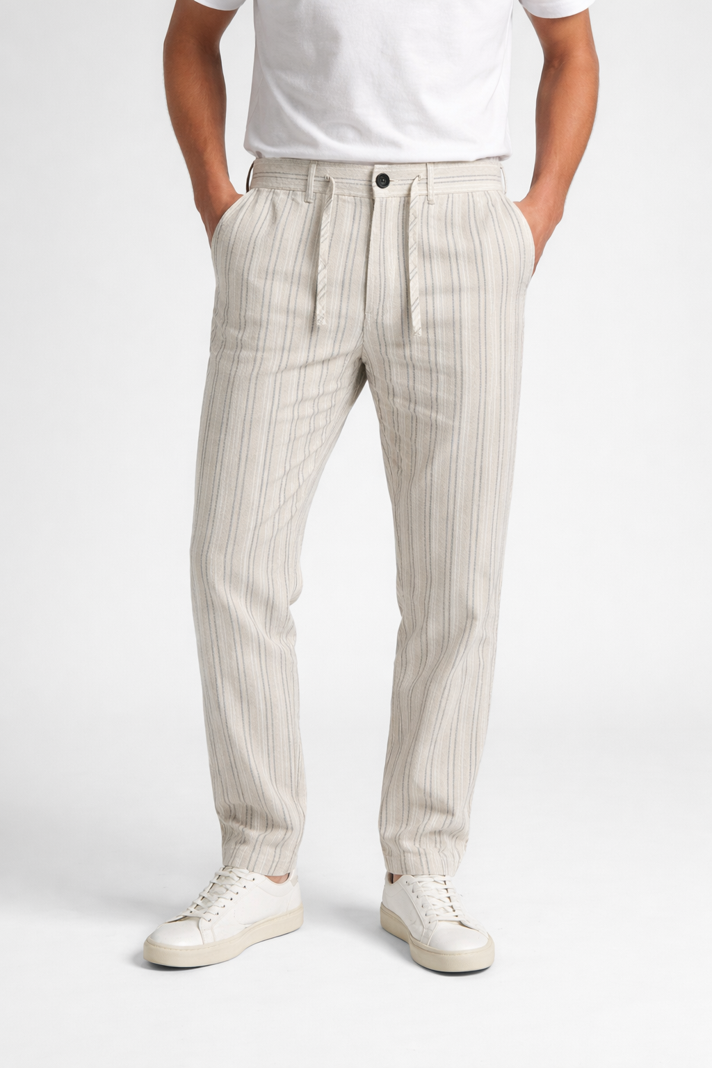 DSTREZZED LOGAN STRIPE PANT IN SAND