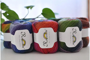100% Wool Yarn Rainbow Color
