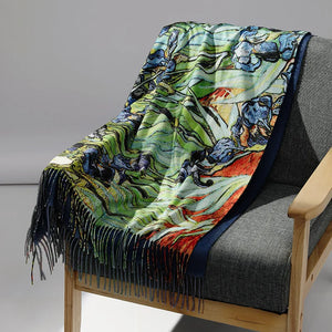 Luxury Brand Oil Painting Cashmere Shawl/Scarf
