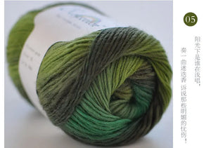 100% Wool Yarn Rainbow Color