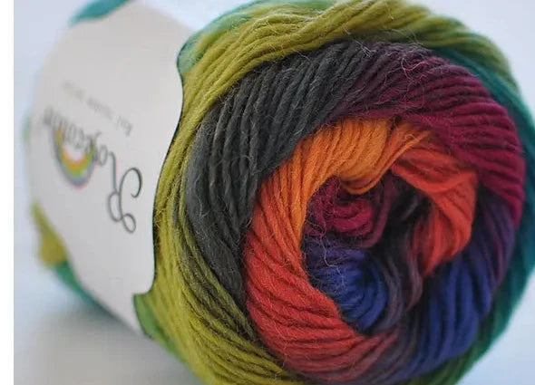 100% Wool Yarn Rainbow Color