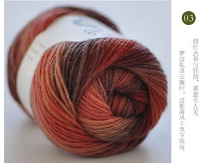 100% Wool Yarn Rainbow Color