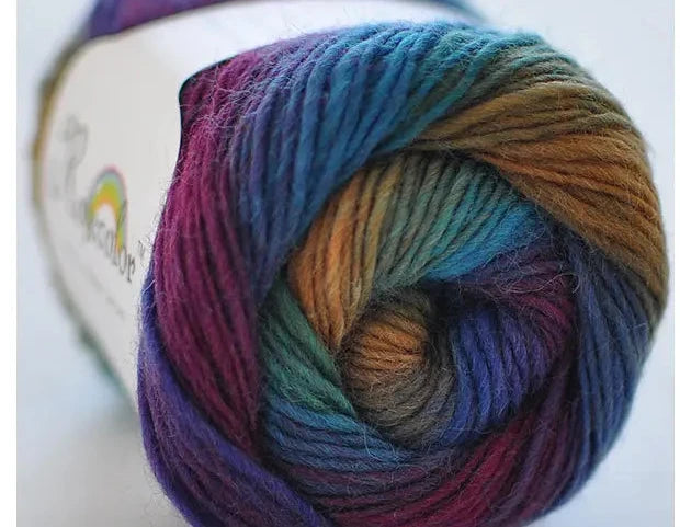100% Wool Yarn Rainbow Color