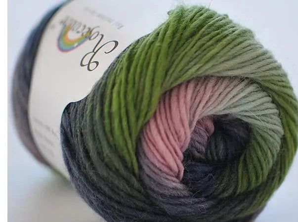 100% Wool Yarn Rainbow Color