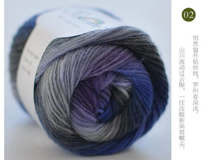 100% Wool Yarn Rainbow Color