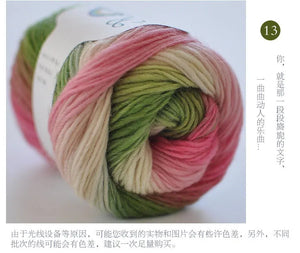 100% Wool Yarn Rainbow Color