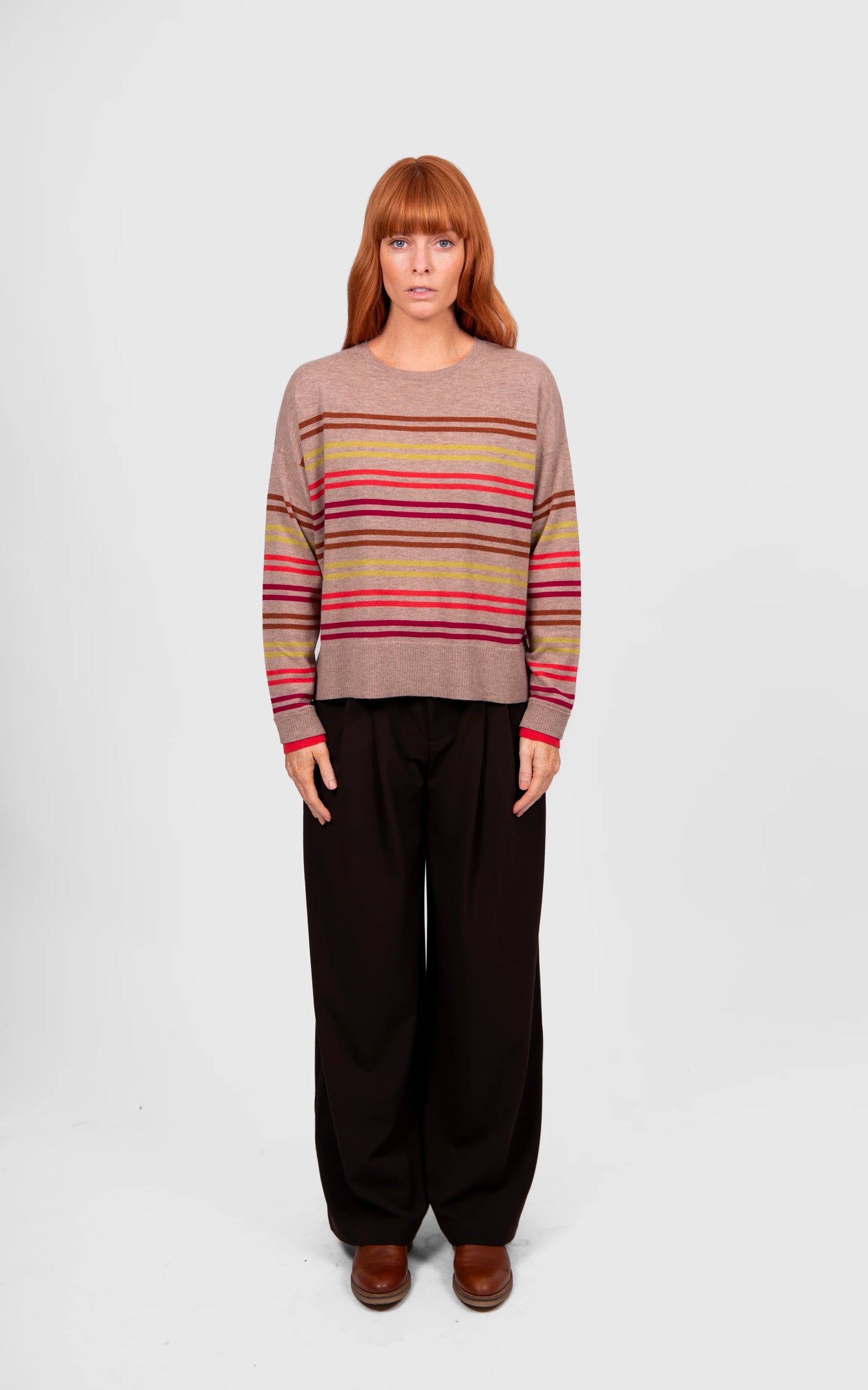 Bridge & Lord - Multi Stripe Relaxed Pullover